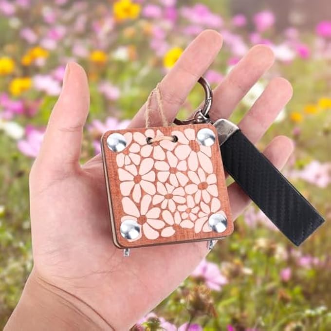 MINI WOODEN FLOWER PRESS KIT, SMALL PORTABLE 2.56X2.56 INCH PLANT PRESERVATION TOOL FOR DIY CRAFT LOVERS, BOTANICAL HERBARIUM PRESS SET, CREATIVE ARTS - Image 4