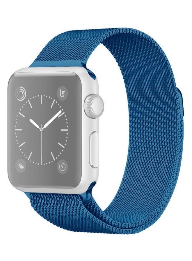 NIBEMINENT Replacement Watchband for Apple Watch Series 7/6/5/4/3/2/1/SE 38/40/41mm Porcelain Blue - Image 1