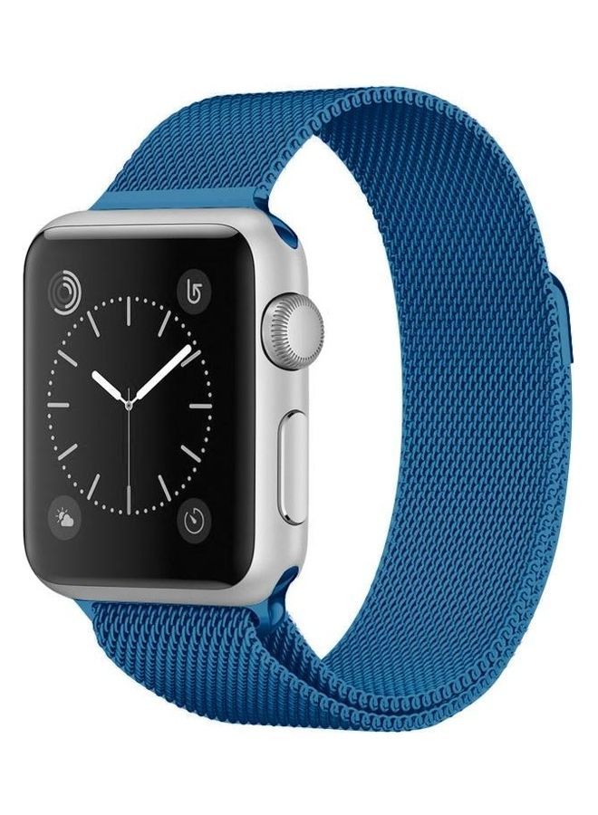 NIBEMINENT Replacement Watchband for Apple Watch Series 7/6/5/4/3/2/1/SE 38/40/41mm Porcelain Blue - Image 3