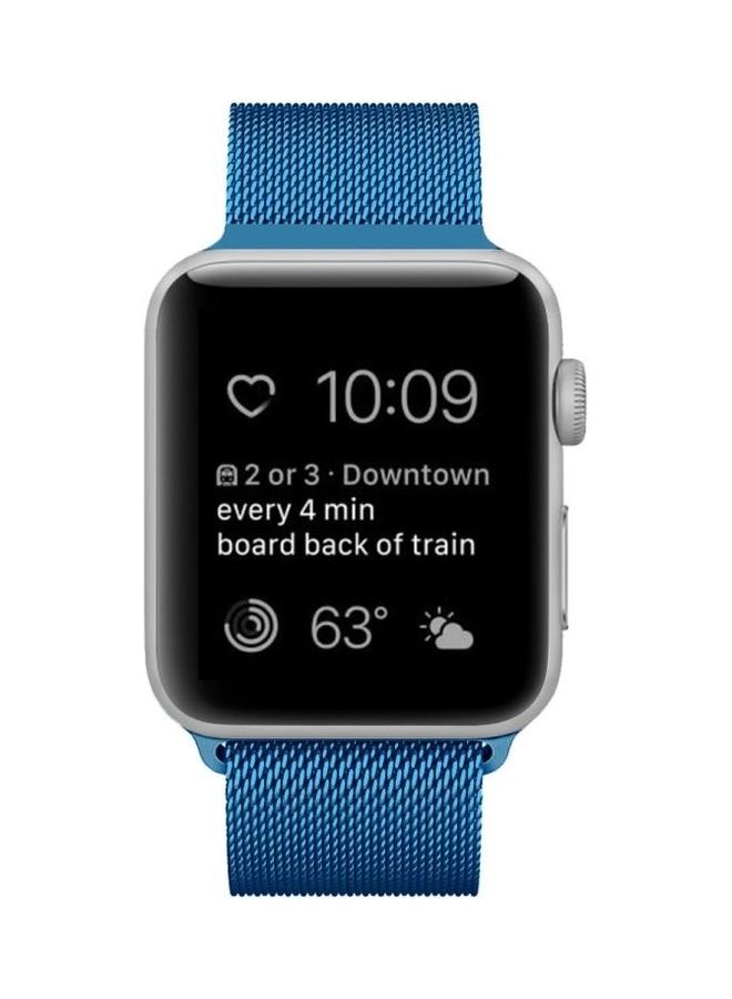NIBEMINENT Replacement Watchband for Apple Watch Series 7/6/5/4/3/2/1/SE 38/40/41mm Porcelain Blue - Image 2