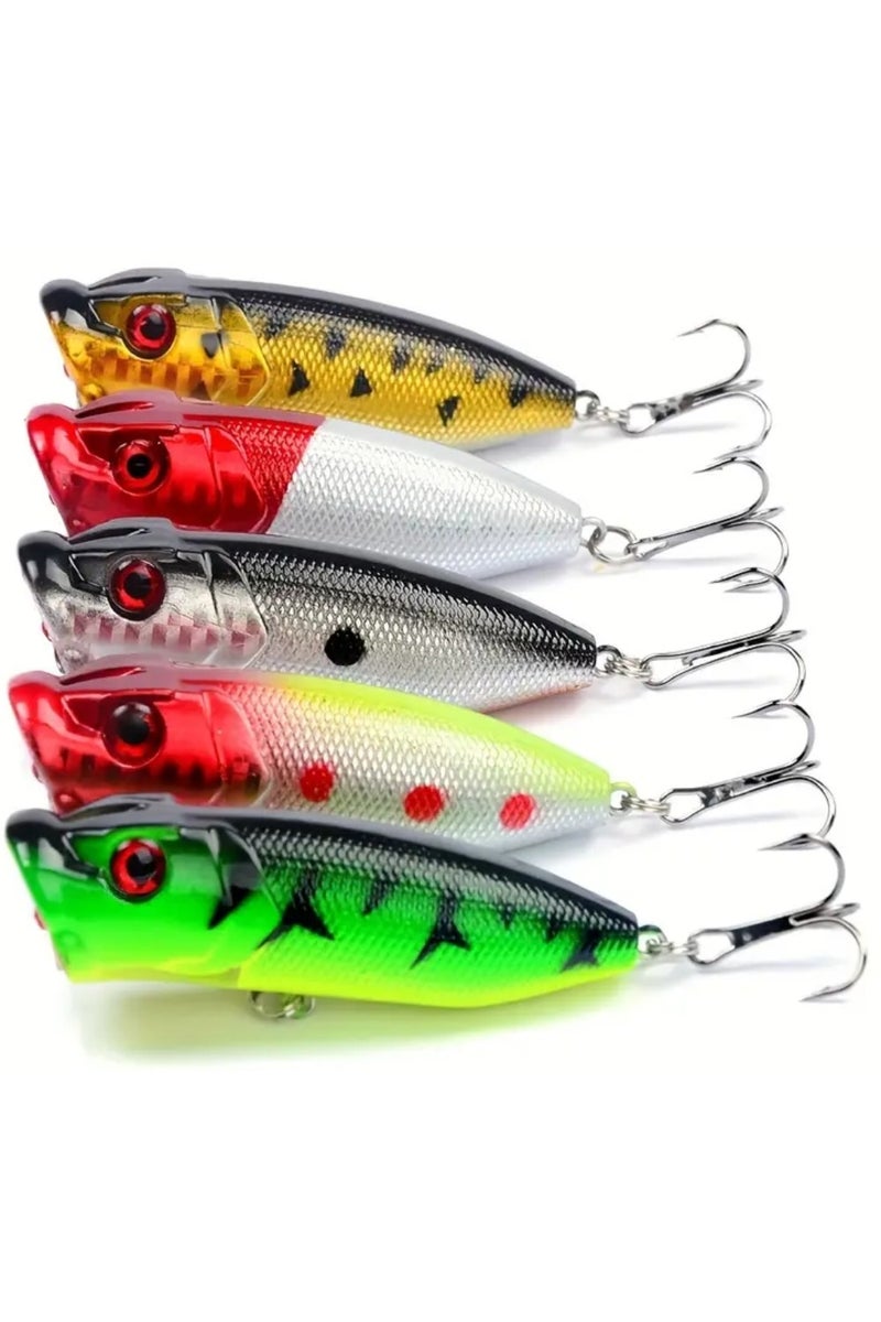 ZedForce Fishing Lures, 5Pcs Crank Bait Set Minnow Lures, Life-Like Swimbait Fishing Bait Crankbait, Bass Lures for Freshwater and Saltwater Trout Bass Salmon Fishing - Image 2