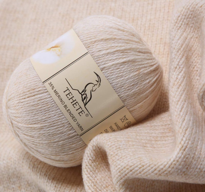 TEHETE Merino Wool Yarn for Knitting 3-Ply Soft Crochet Yarn - Image 3