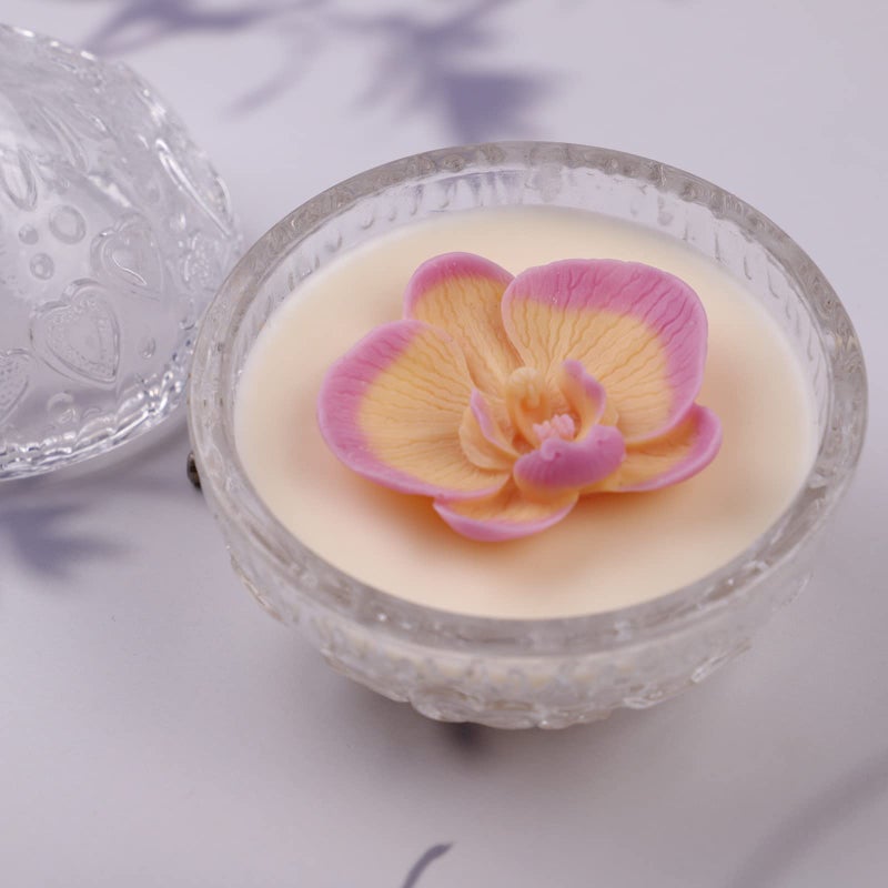 ESEDAGE Phalaenopsis Scented Candle Resin Mold - Resin Casting Silicone Molds for Home Decor & Candle Making Wave Spiral Mold - Image 2