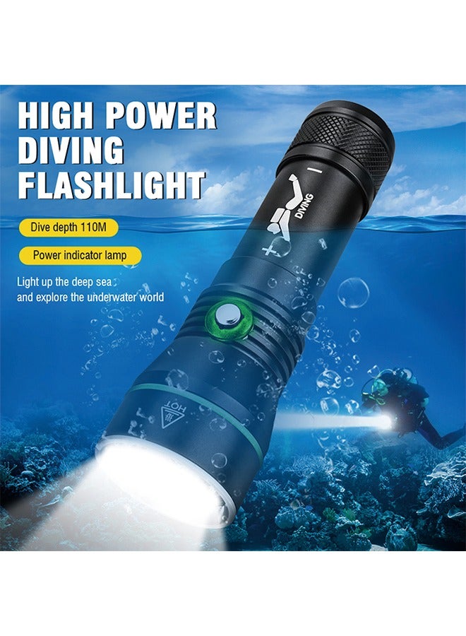BORUIT S3 Deep Sea Diving Flashlight - High-Intensity Underwater Photography Light, Waterproof and Durable - Image 1