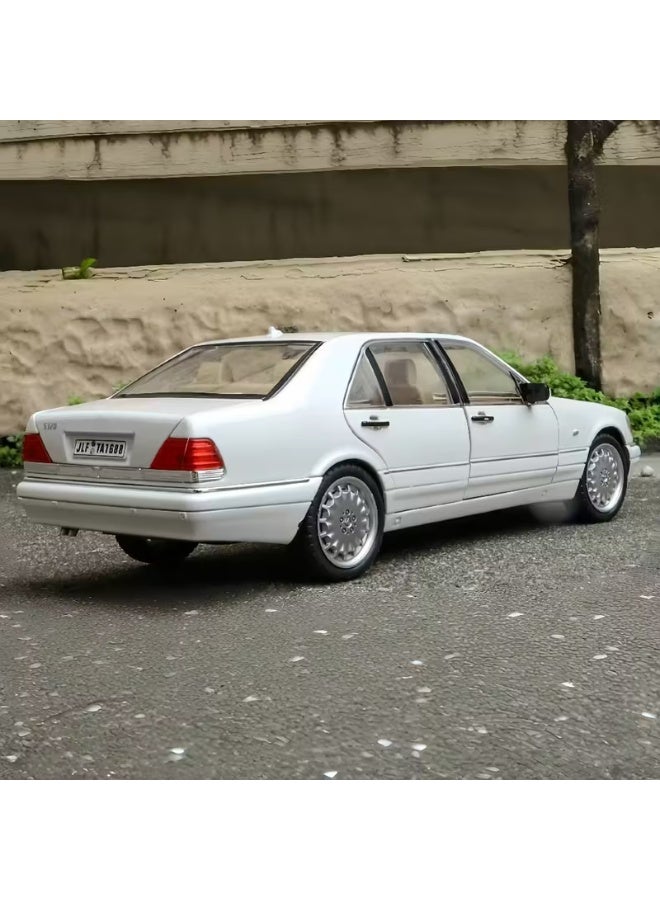 Mercedes-Benz Ghost 1:24 scale model car, white color. The doors, hood and trunk are openable. The car simulates reality and is realistic in its exterior details and interior decoration. A beautiful looking car from the classic old car models. You can play or decorate rooms, offices, councils, cafes, or on shelves for display, or to decorate the Bedouin tent, or inside popular museums, or for lovers and amateurs of collecting cars, or artists in the manufacture of old models, and placing the car with the work to decorate a model of old popular archaeological houses. Also for professional photographers and advertisement photographers to put it as a background or add it inside a transparent acrylic box and give it as a gift to someone you love, to parents or children, or a gift to someone who used to drive the same car - Image 3