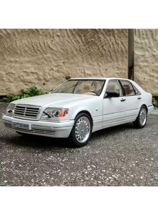 Mercedes-Benz Ghost 1:24 scale model car, white color. The doors, hood and trunk are openable. The car simulates reality and is realistic in its exterior details and interior decoration. A beautiful looking car from the classic old car models. You can play or decorate rooms, offices, councils, cafes, or on shelves for display, or to decorate the Bedouin tent, or inside popular museums, or for lovers and amateurs of collecting cars, or artists in the manufacture of old models, and placing the car with the work to decorate a model of old popular archaeological houses. Also for professional photographers and advertisement photographers to put it as a background or add it inside a transparent acrylic box and give it as a gift to someone you love, to parents or children, or a gift to someone who used to drive the same car - Image 2