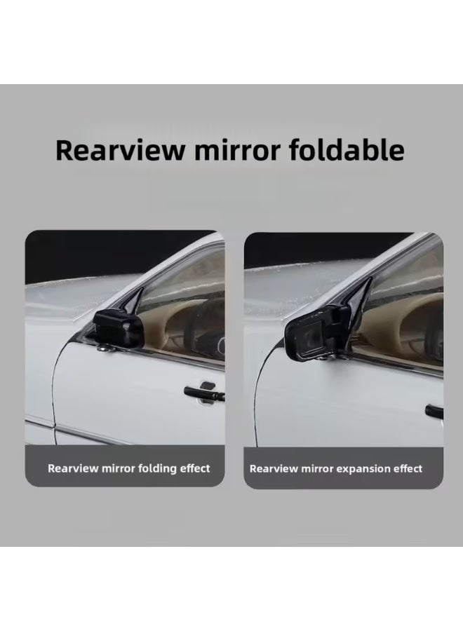 Mercedes-Benz Ghost 1:24 scale model car, white color. The doors, hood and trunk are openable. The car simulates reality and is realistic in its exterior details and interior decoration. A beautiful looking car from the classic old car models. You can play or decorate rooms, offices, councils, cafes, or on shelves for display, or to decorate the Bedouin tent, or inside popular museums, or for lovers and amateurs of collecting cars, or artists in the manufacture of old models, and placing the car with the work to decorate a model of old popular archaeological houses. Also for professional photographers and advertisement photographers to put it as a background or add it inside a transparent acrylic box and give it as a gift to someone you love, to parents or children, or a gift to someone who used to drive the same car - Image 5