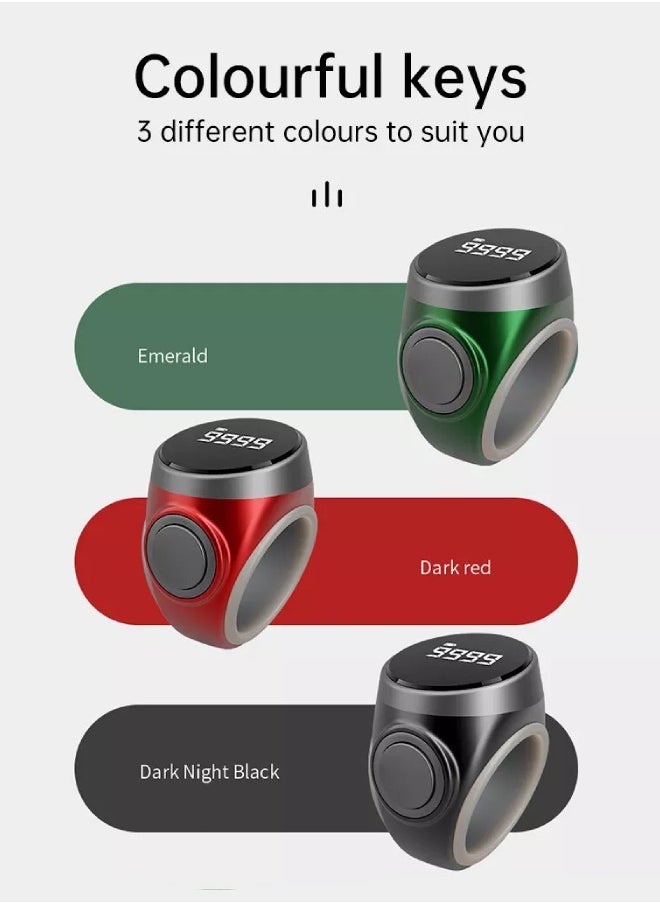 CHHQLZS - Zikr Ring,Digital Tasbeeh Ring Wearable Counter, Waterproof OLED Display, Maximum Count to 99999,With 3 Compatible Sizes(18mm/ 20mm/ 22mm), Suitable for Muslim Islamic Prayers - Image 1