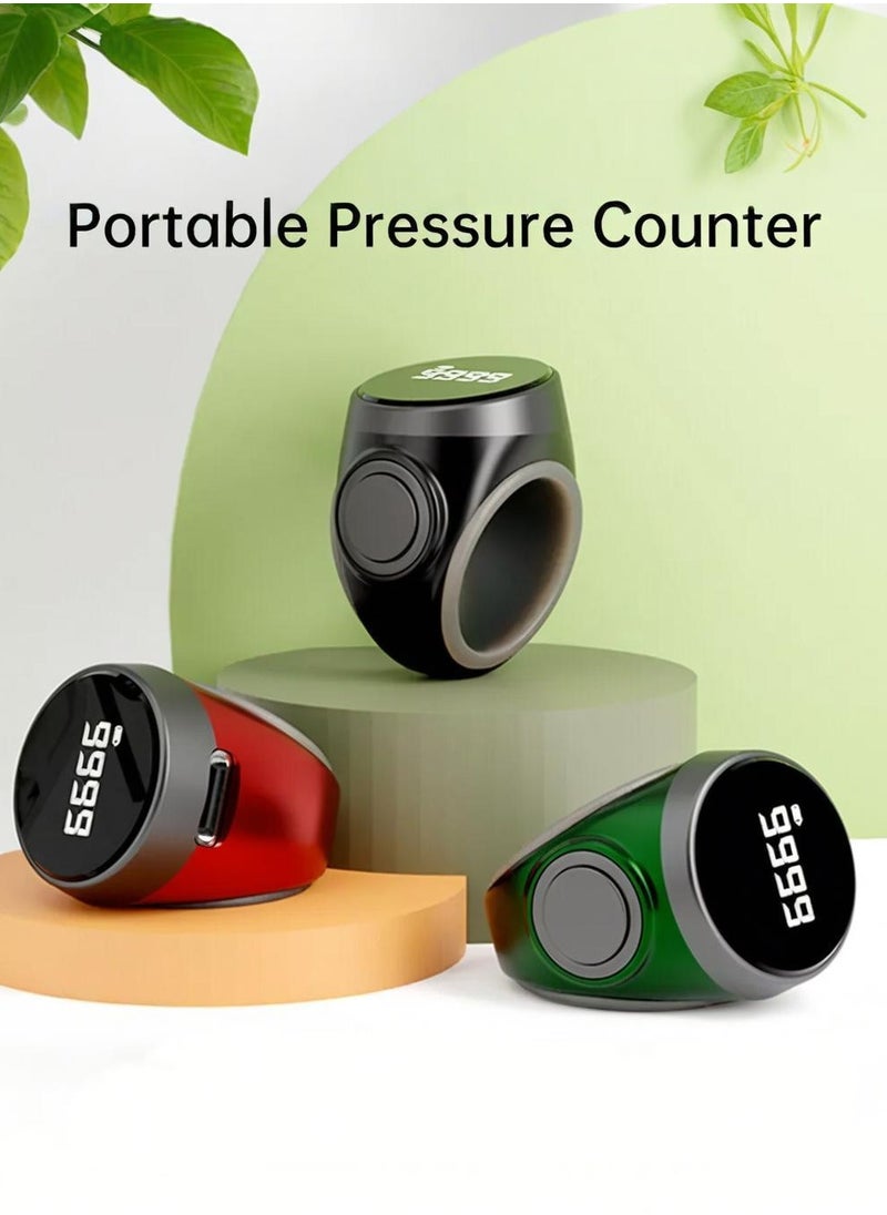 CHHQLZS - Zikr Ring,Digital Tasbeeh Ring Wearable Counter, Waterproof OLED Display, Maximum Count to 99999,With 3 Compatible Sizes(18mm/ 20mm/ 22mm), Suitable for Muslim Islamic Prayers - Image 1