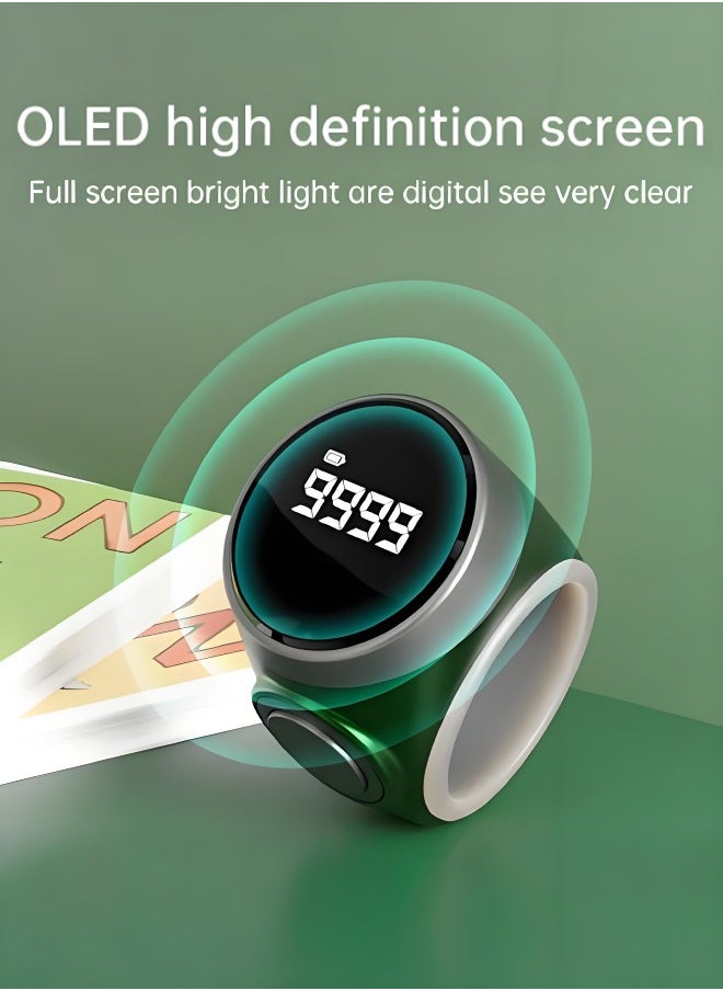 CHHQLZS - Zikr Ring,Digital Tasbeeh Ring Wearable Counter, Waterproof OLED Display, Maximum Count to 99999,With 3 Compatible Sizes(18mm/ 20mm/ 22mm), Suitable for Muslim Islamic Prayers - Image 1