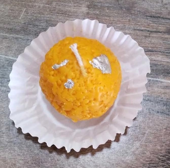 SMELLO Motichoor Laddu Shape Silicone Candle Making Mould Ladoo Dessert Sweet Making Wax Moulds for Chocolate Cake Decoration Fondant Molds Resin Art & Craft Making Mold (SCM - 182) - Image 2