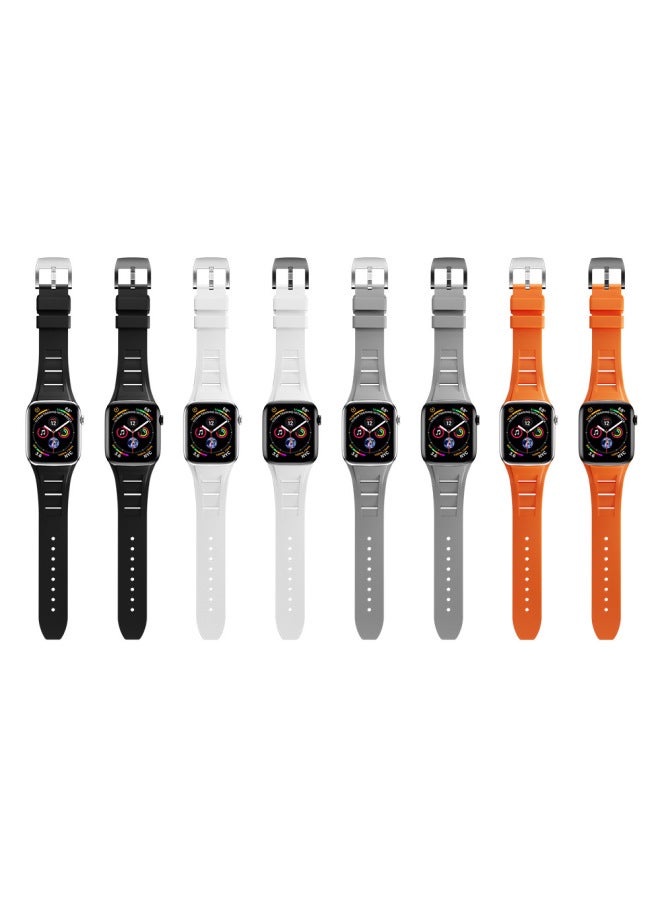 Suitable For Apple Watch Apple Watch Liquid Silicone Strap S9 Pin Buckle Ultra Folding Buckle Strap - Image 2