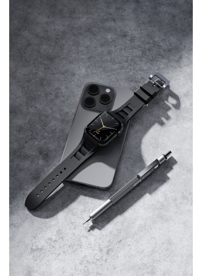 Suitable For Apple Watch Apple Watch Liquid Silicone Strap S9 Pin Buckle Ultra Folding Buckle Strap - Image 4
