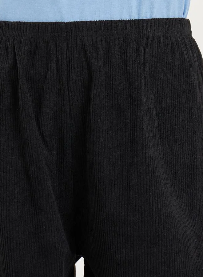 Styli Mid Rise Elasticated Waist Thigh Shorts