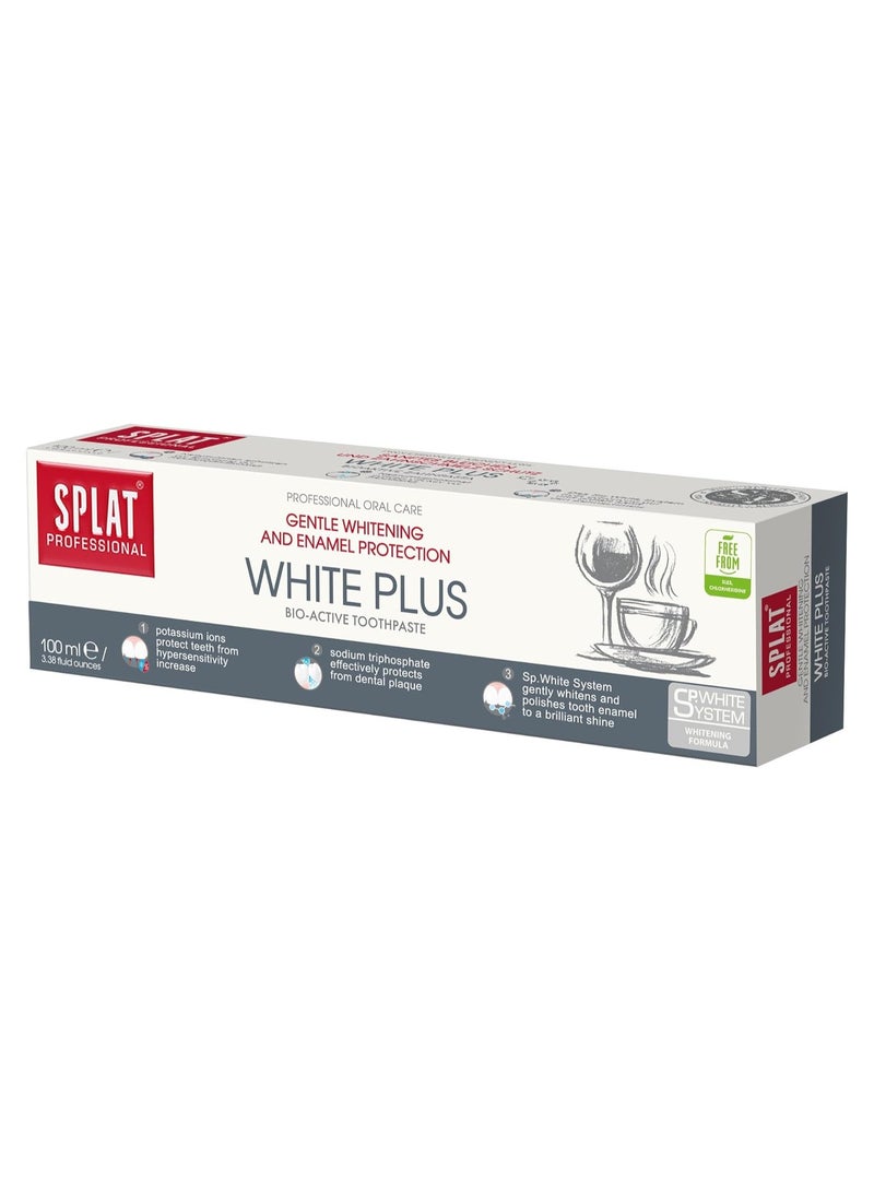 SPLAT Professional White Plus Natural toothpaste Whitening with Enamel care 100ml - Image 4