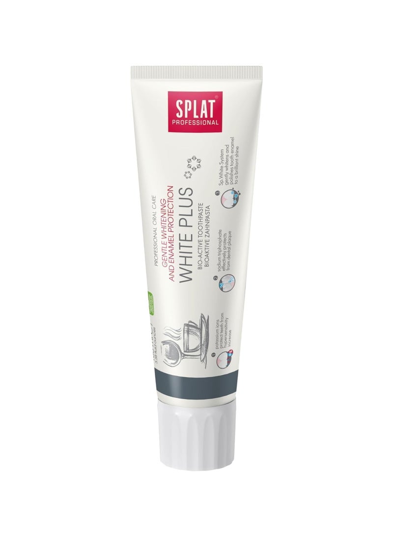 SPLAT Professional White Plus Natural toothpaste Whitening with Enamel care 100ml - Image 2