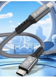 نيو لينك NEOLINK Thunderbolt 4 8K Cable USB 4 Cable 1M [USB-IF Certified, 40Gbps Data Sync, 8K/6K/5K@60Hz 4K@144Hz, 240W PD3.1 Fast Charging], USB C Thunderbolt Cable for MacBook Pro, PSSD, Monitor  - Image 2