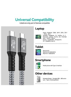 نيو لينك NEOLINK Thunderbolt 4 8K Cable USB 4 Cable 1M [USB-IF Certified, 40Gbps Data Sync, 8K/6K/5K@60Hz 4K@144Hz, 240W PD3.1 Fast Charging], USB C Thunderbolt Cable for MacBook Pro, PSSD, Monitor  - Image 3