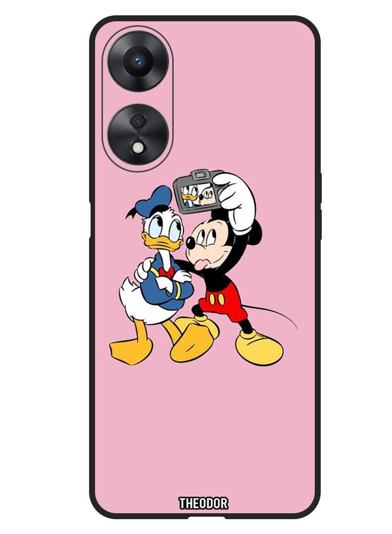 Theodor Protective Case Anti Scratch Shock Proof Bumper Cover For Oppo F23 5G Mickey Donald selfie - Image 1