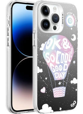 Apple iPhone 14 Pro Case New Trend Patterned Colorful Hard Cover with Camera Protection