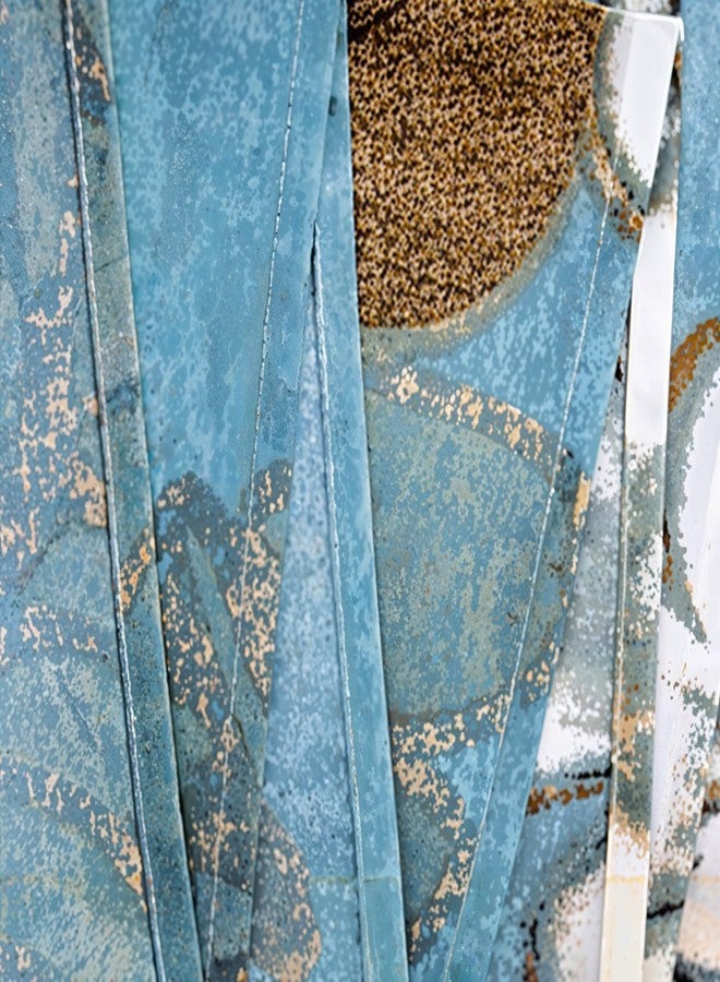 Riverbyland Blue Waterproof Shower Curtains Magnolia 72" x 72" - Image 4