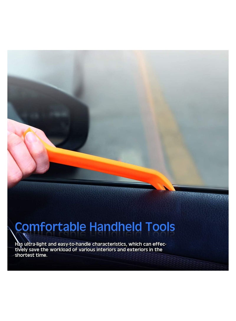 4Pcs Auto Plastic Removal Pry Tool Set, Orange Trim for Car Panel Dash, Radio, Door, Terminal Interior Accessories Kit Professional grade - Image 4