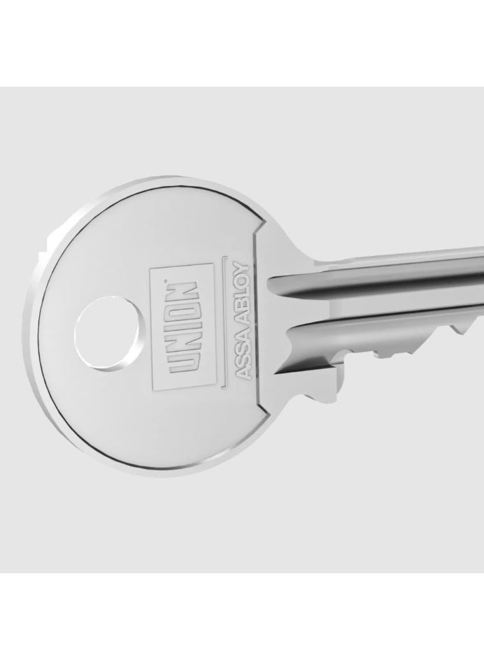 Union Euro Profile Double Cylinder 80mm 40/40 Satin Nickel Door Lock Barrel w/ 3 Keys and Fixing Screw for Wood & Metal Doors Secure Smooth Operation Mortice Lock Replacement Key Both-Sides SN Finish - Image 3