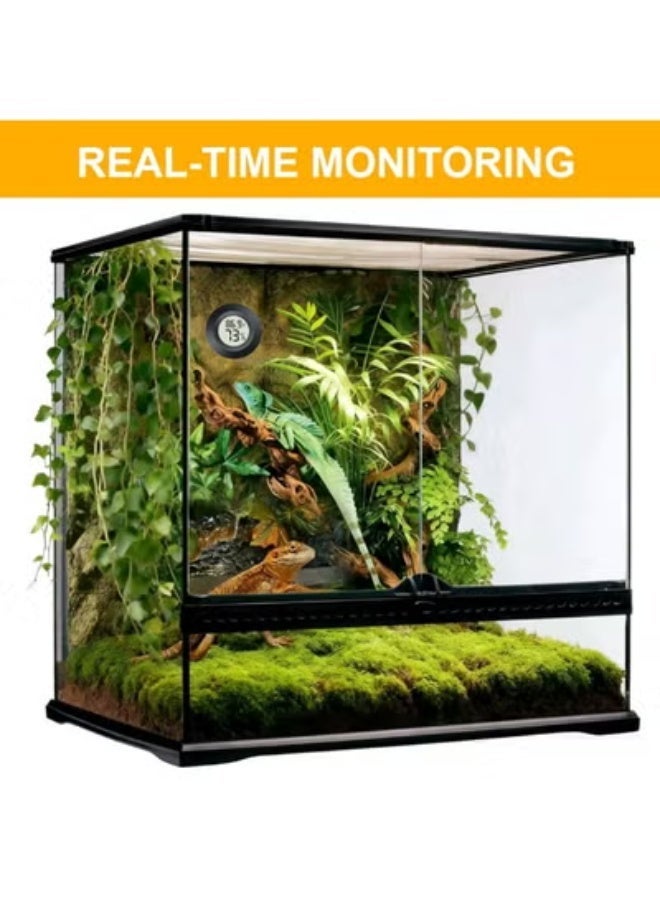 Chabeia 2 Pack Hygrometer Thermometer Digital Humidity Meter Indoor/Outdoor Humidity Monitor Reptile Thermo-Hygrometer for Greenhouse Humidors Terrarium Jars, Fahrenheit (℉) /Celsius(℃) - Image 5
