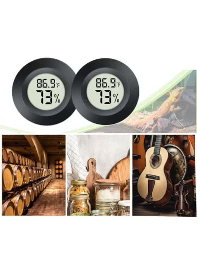 Chabeia 2 Pack Hygrometer Thermometer Digital Humidity Meter Indoor/Outdoor Humidity Monitor Reptile Thermo-Hygrometer for Greenhouse Humidors Terrarium Jars, Fahrenheit (℉) /Celsius(℃) - Image 4