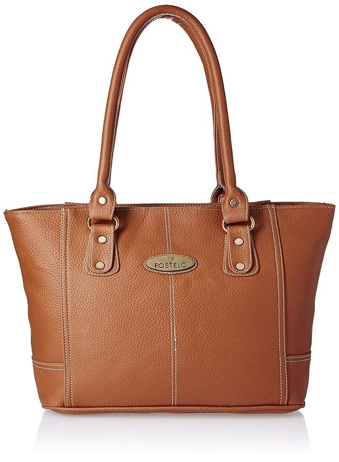 Fostelo Women's Everly Satchel Tote Handbag for Women | Ladies Purse | Stylish Shoulder Bag | Gift For Women | Tan - Image 1