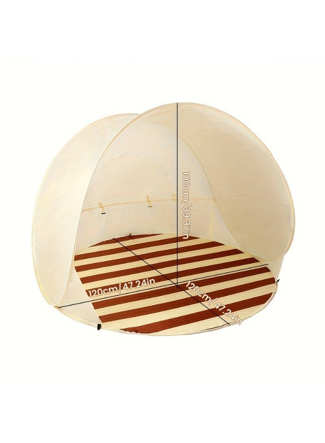 HOMESTAR 1pc Round Quick-Open Tent Beach Tent Beach Shade Pop Up Beach Tent Pop Up Family Outdoor Hut Popup Beach Tent Beach Shade for 2-3 People Suitable for Outdoor Activities Beach Trip - Image 5