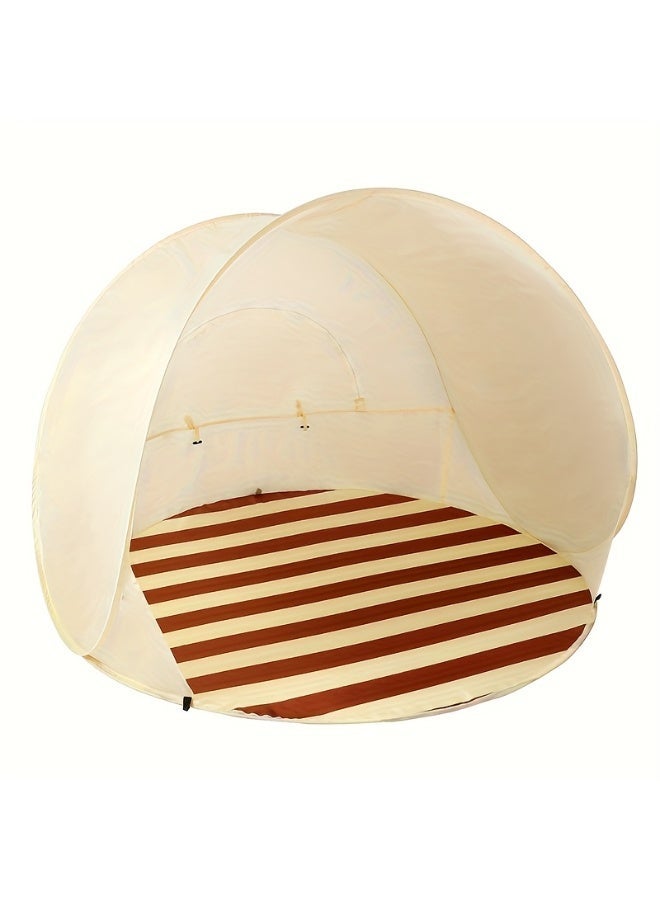HOMESTAR 1pc Round Quick-Open Tent Beach Tent Beach Shade Pop Up Beach Tent Pop Up Family Outdoor Hut Popup Beach Tent Beach Shade for 2-3 People Suitable for Outdoor Activities Beach Trip - Image 4