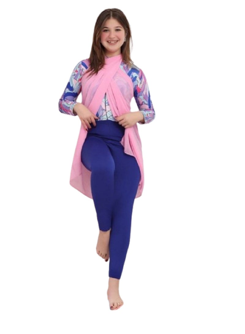 ملابس  بحر  بناتى  مكون من 2 قطع   من مقاس 12-14-16 بناتي