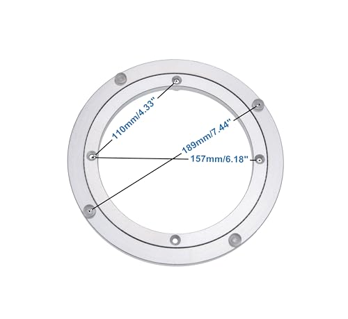 Dailydanny Aluminum Heavy Duty Lazy Susan Rotating Turntable Bearing Swivel Plate Hardware for Dining-Table (8 inch) - Image 3