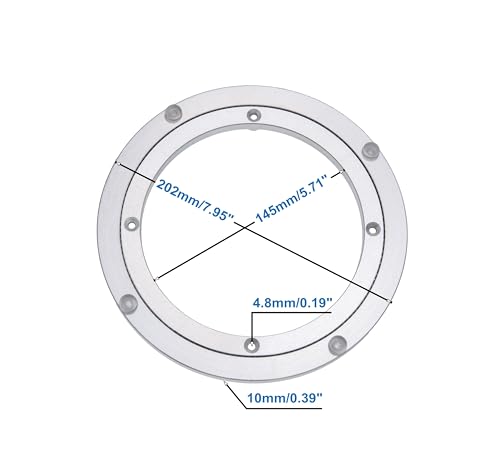 Dailydanny Aluminum Heavy Duty Lazy Susan Rotating Turntable Bearing Swivel Plate Hardware for Dining-Table (8 inch) - Image 4