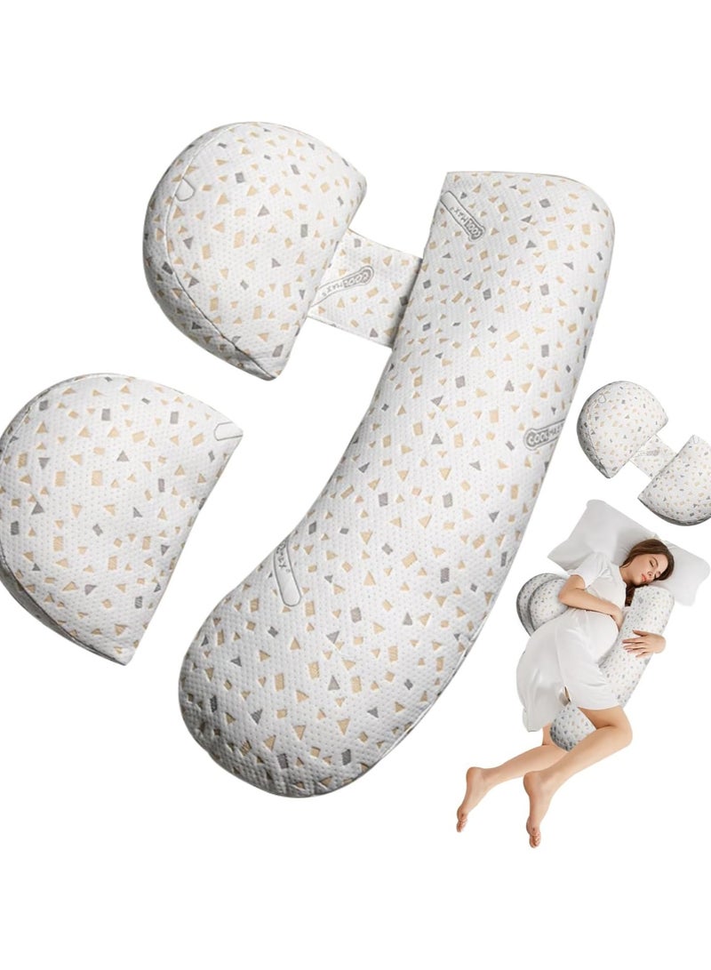 Pregnancy Pillow for Sleeping, Maternity Pillow Support for HIPS, Backs, Legs, Maternity Pillow with Detachable and Adjustable Pillow Cover  - Image 1