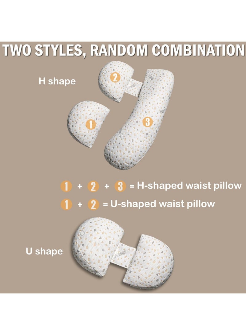 Pregnancy Pillow for Sleeping, Maternity Pillow Support for HIPS, Backs, Legs, Maternity Pillow with Detachable and Adjustable Pillow Cover  - Image 2