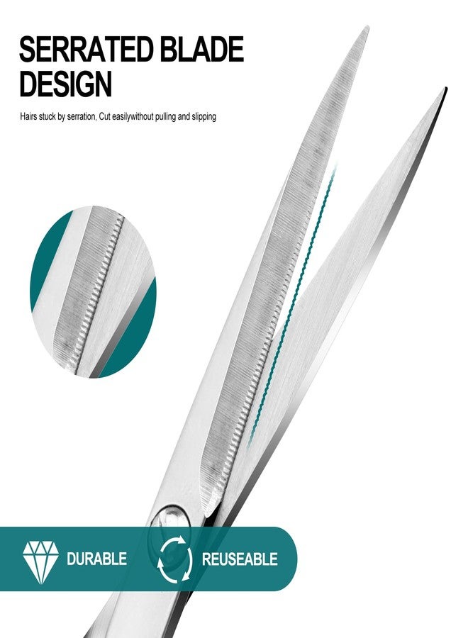 Lobodt Professional beard scissors, 4.9-inch (silver) small pointed stainless steel hairdressing scissors, Moustache Trimming，suitable for personal care and beauty of both men and women - Image 3