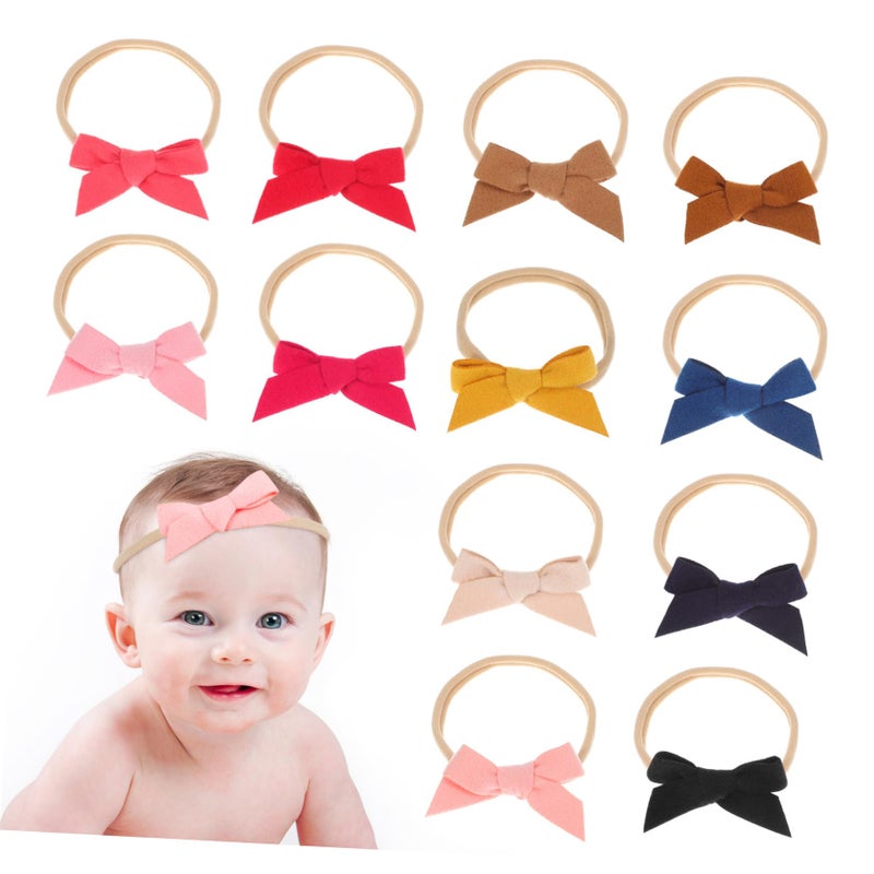 12Pcs Baby Headbands Elastic Hair Bands For Newborns Toddlers Boys Girls - Image 2