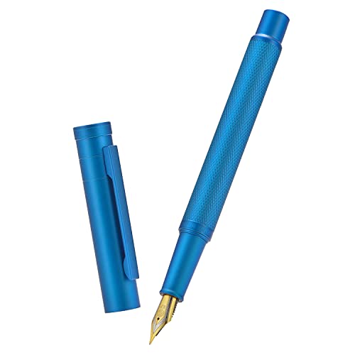Asvine Blue Forest Fountain Pen Extra Fine Nib, Classic Design with Converter and Metal Pen Case, The Light of Hope Serise - Image 2