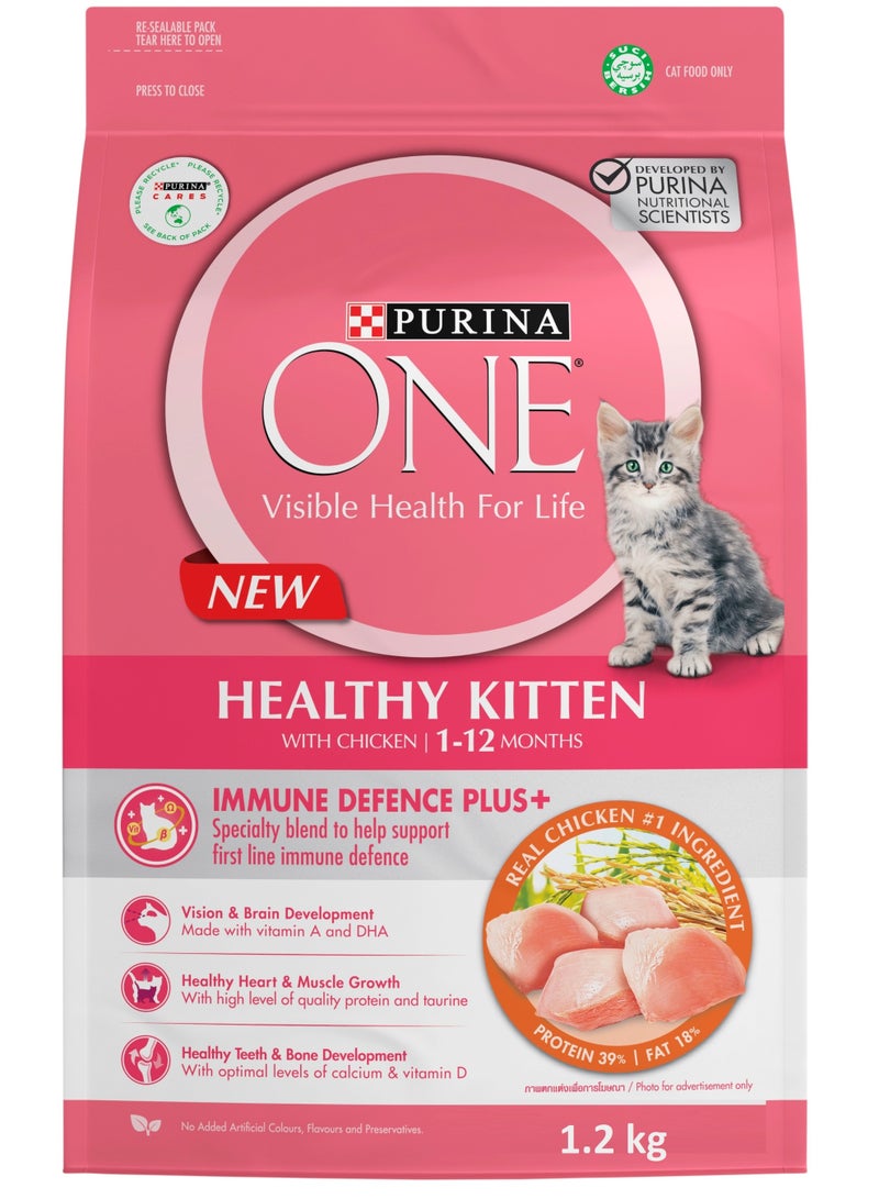 Purina ONE Healthy Kitten With Chicken 1-12 Months 1.2 Kg - Image 1