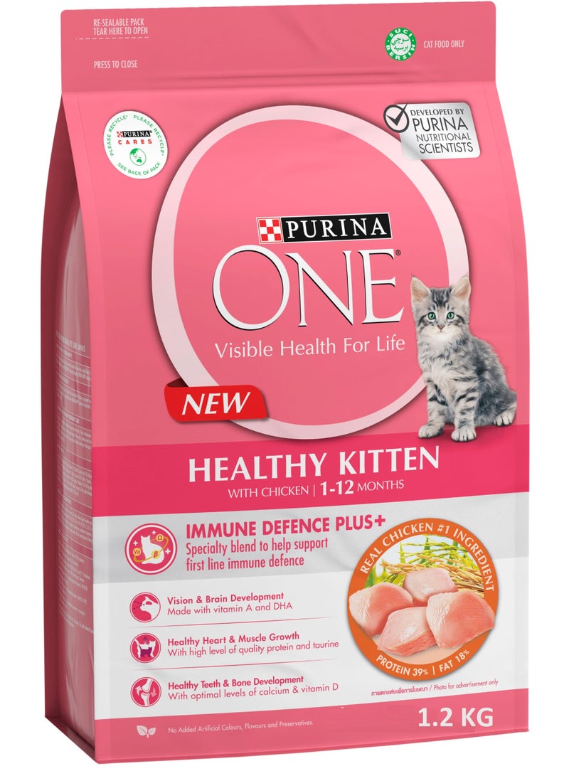 Purina ONE Healthy Kitten With Chicken 1-12 Months 1.2 Kg - Image 2