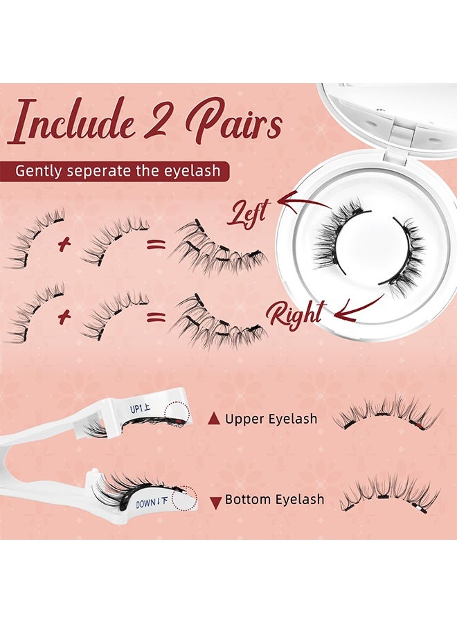 Magnetic-Lashes Kit with Applicator, Magnetic Eyelashes No Glue or Eyeliner Needed, Reusable, Easy to Wear and Remove - Image 2