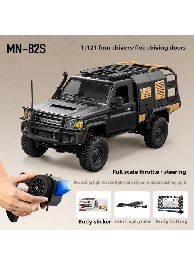 Preferred Mangniu MN82 Full-scale RC Remote Control Car Model Climbing Off-road Vehicle Toyota Pickup Truck Toy-Colour:Mn-82s Black [hot Sale-gift Box Packaging]  - Image 1