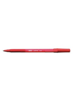 Bic Sgsm11Rd Soft Feel Stick Ballpoint Pen Red Ink 1Mm Medium Dozen  - Image 1