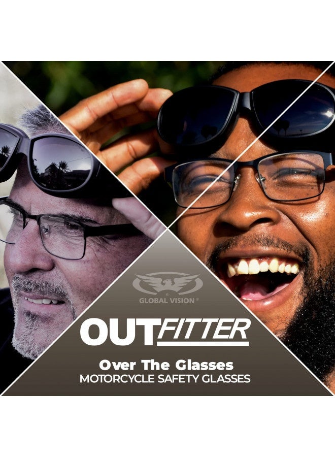 Global Vision Outfitter Padded Fit-Over Motorcycle Safety Sunglasses (Smoke Lens) - Image 5