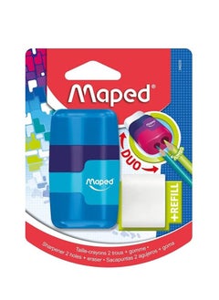 Maped Loopy Eraser Sharpener Combo With Eraser Refill (Color May Vary)  - Image 1