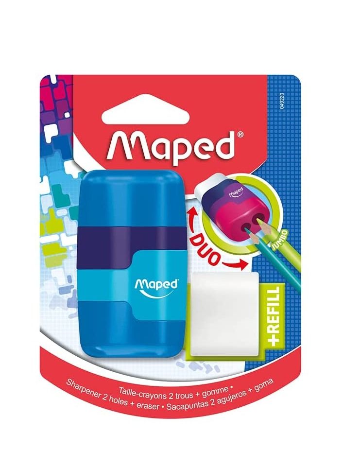Maped Loopy Eraser Sharpener Combo With Eraser Refill (Color May Vary)  - Image 1