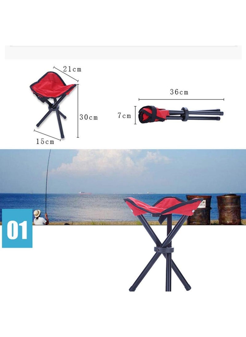 Vishal Smart Mall VishAl smart MAll Folding Four-pod Stool Portable Four Leg Fishing Stool for Outdoor Camping (Green)  - Image 3