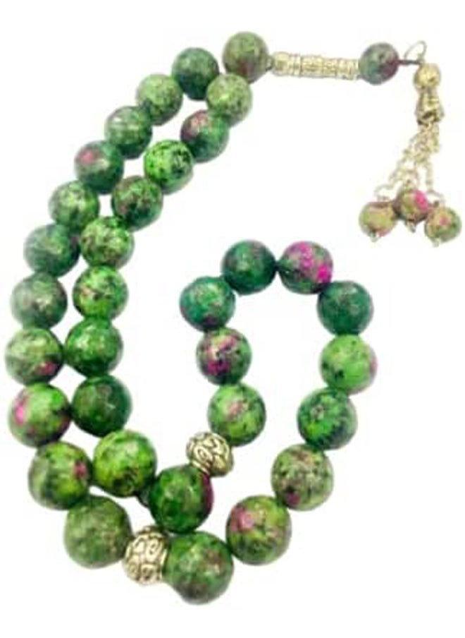 Generic Real Natural Ruby Zosite 33 Beads Rosary 
